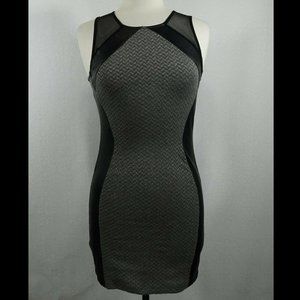 Divided by H&M Black Gray Size 6 Bodycon Mini Dress